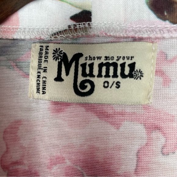 Show Me Your Mumu  Brie Robe Garden of Blooms White with Pink Floral O/S - Picture 6 of 9